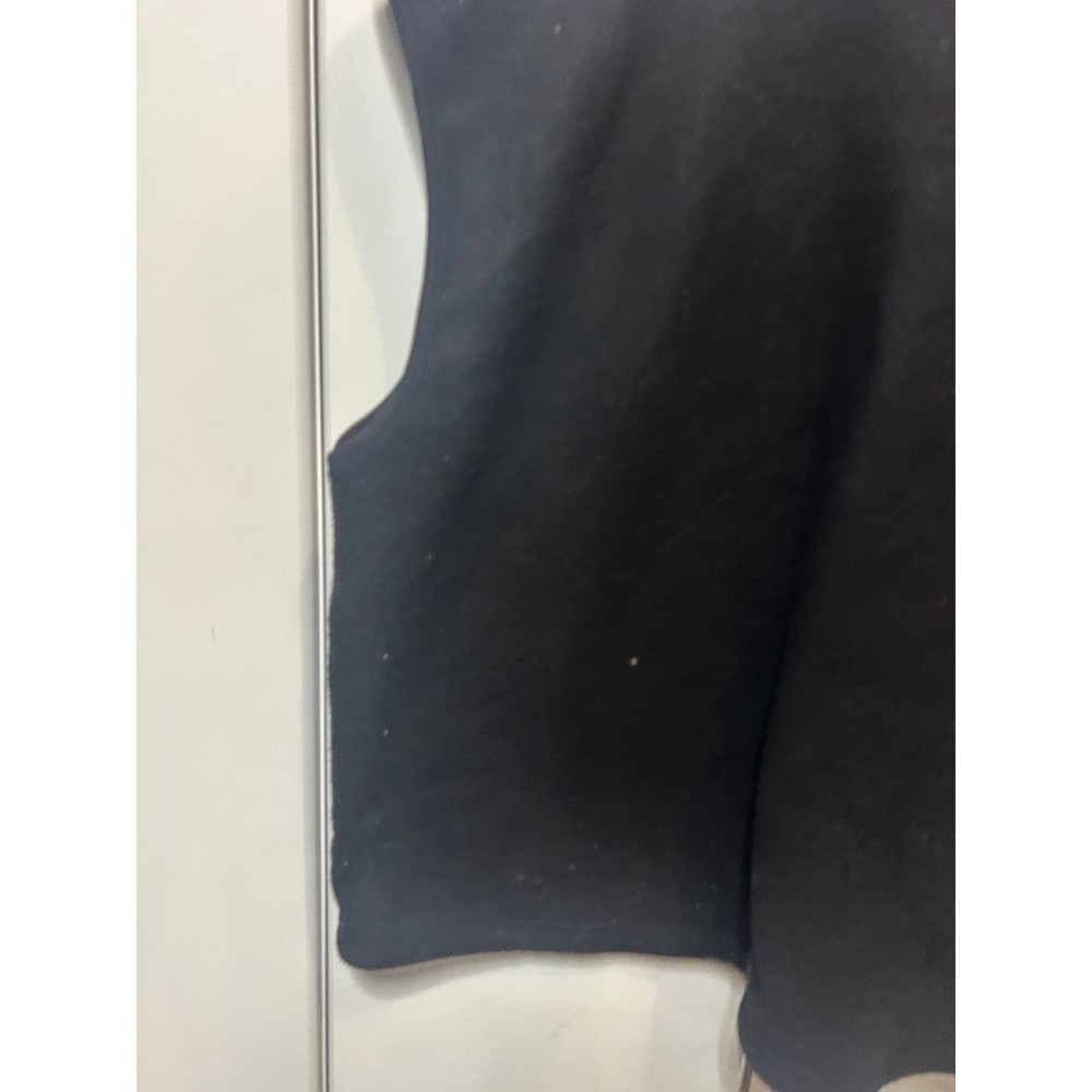 RUBA Black Fleece Full Zip Vest‎ Mens 3X Made in USA Mock Neck Sleeveless Jacket - Picture 11 of 16